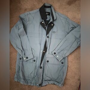 AUBUSSON PARIS Blue Military Field Jacket